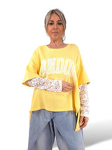 MAXI SUDADERA MANGAS ENCAJE