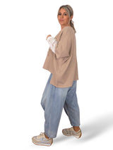 MAXI SUDADERA MANGAS ENCAJE