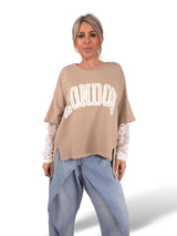 MAXI SUDADERA MANGAS ENCAJE