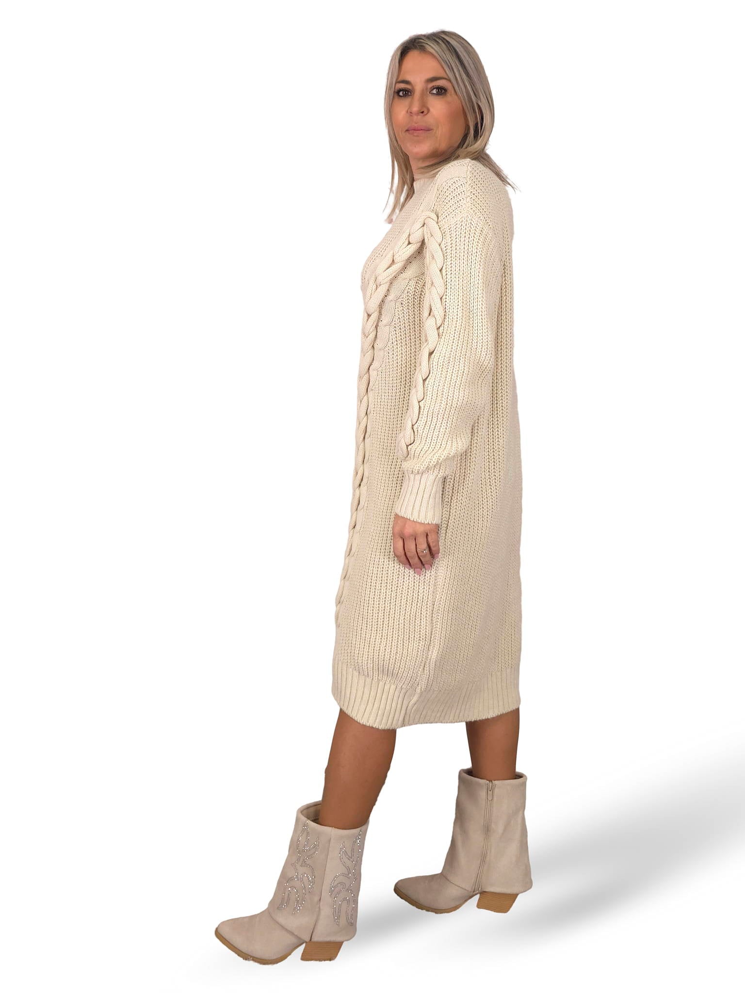 VESTIDO PUNTO GRUESO TRENZADO JOT