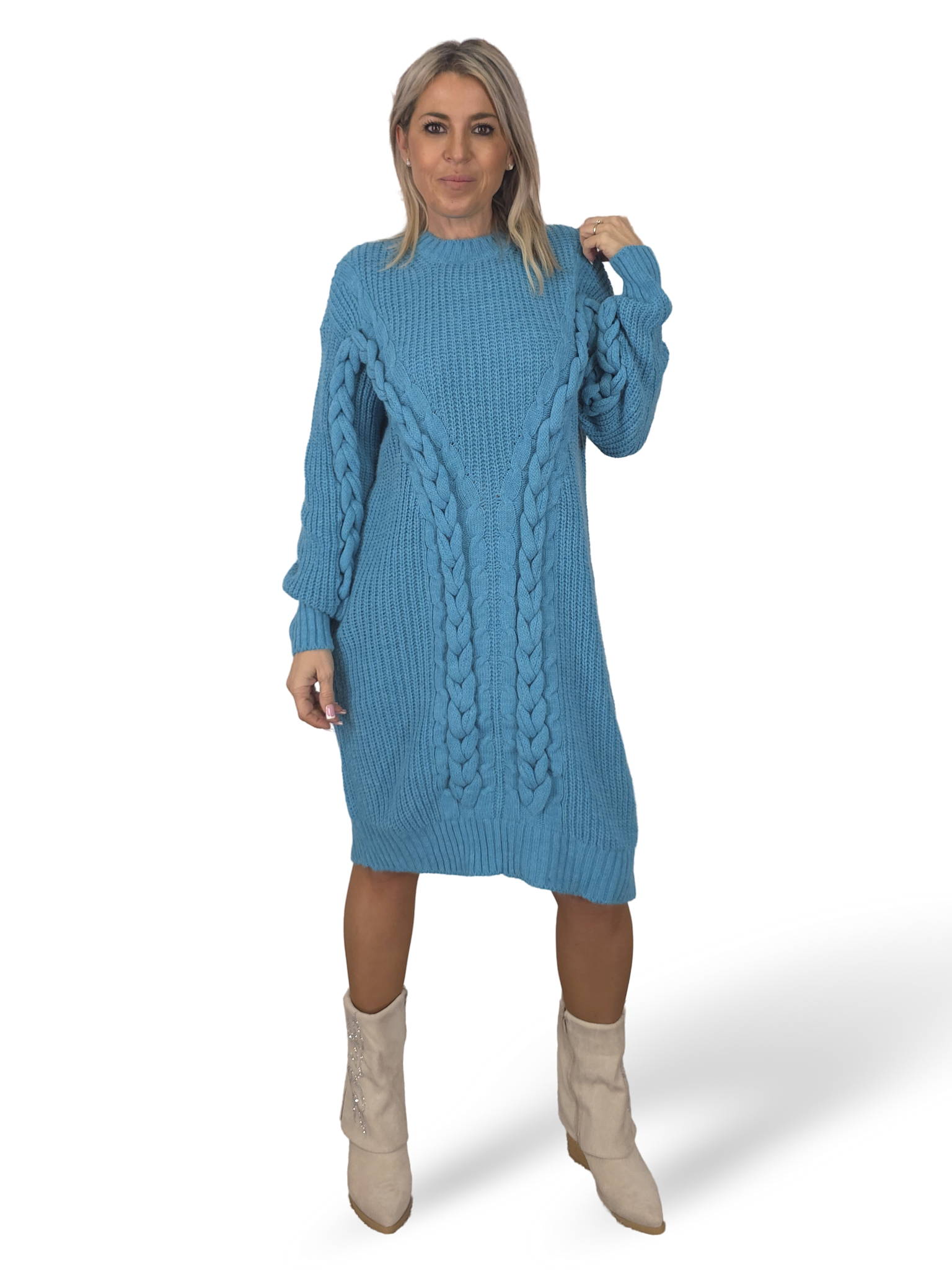 VESTIDO PUNTO GRUESO TRENZADO JOT