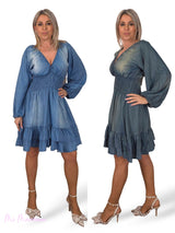 VESTIDO CORTO NIDO DE ABEJA TENCEL JOT