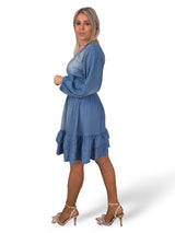 VESTIDO CORTO NIDO DE ABEJA TENCEL JOT