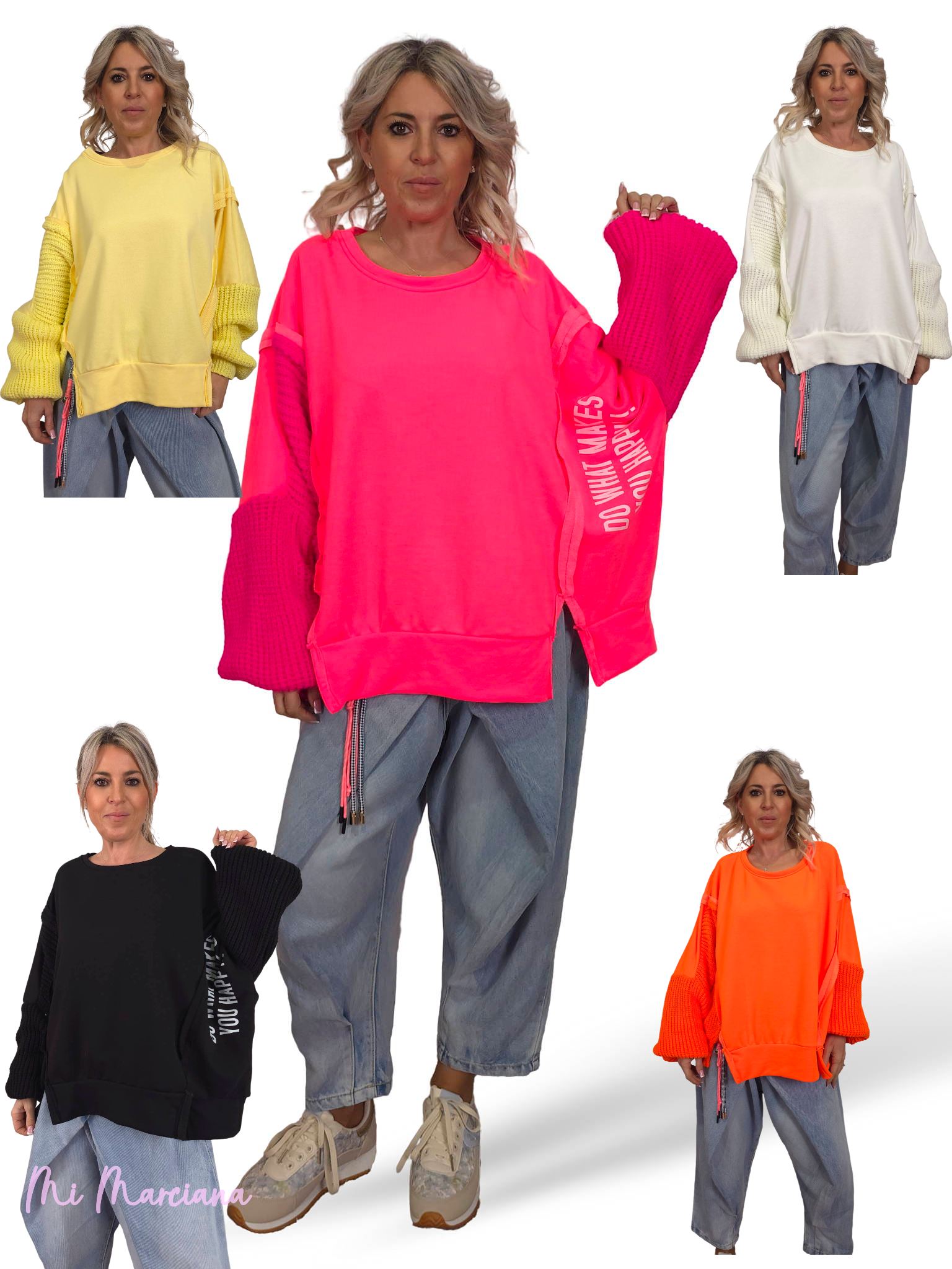 MAXI SUDADERA MANGAS PUNTO