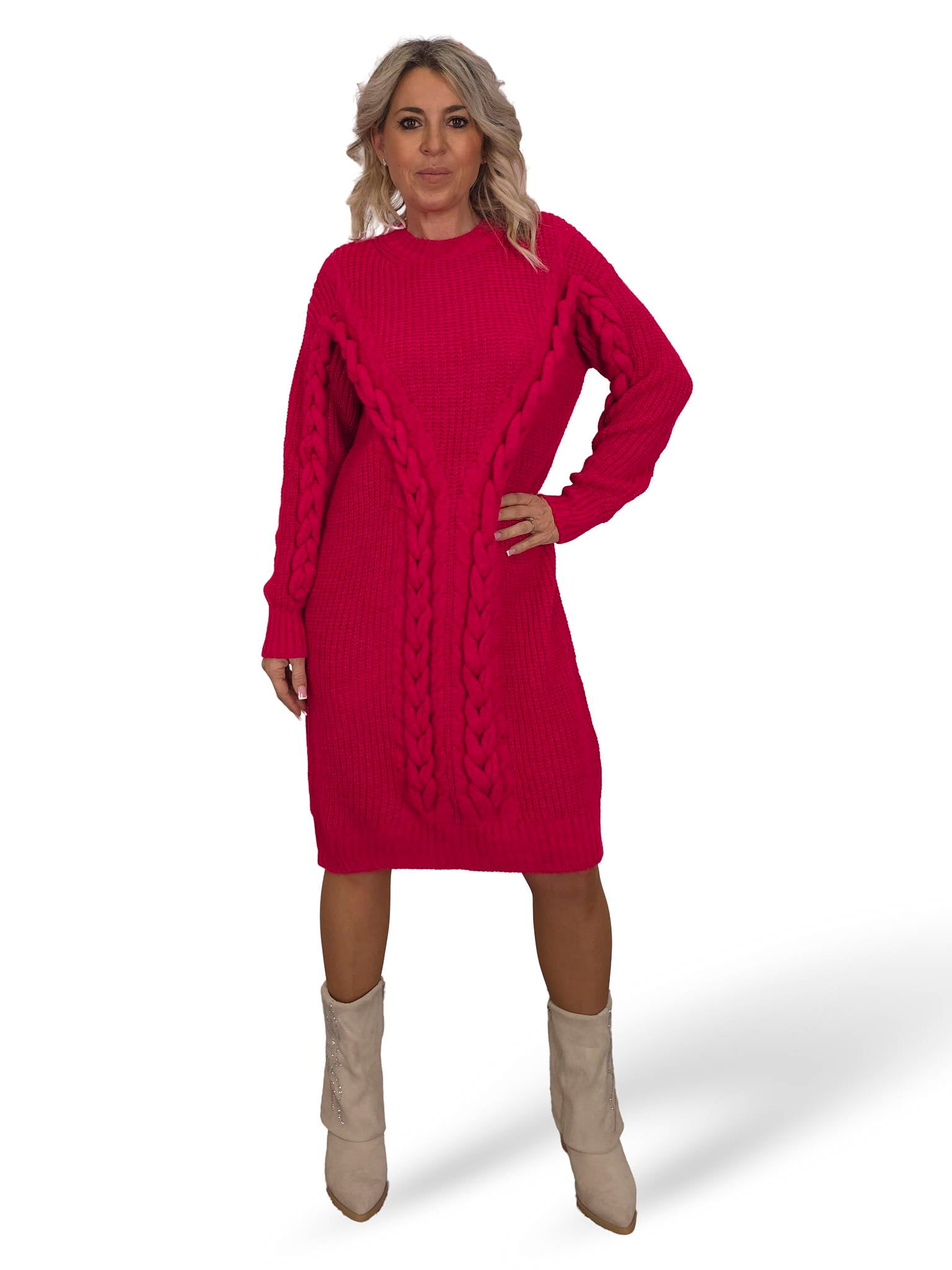 VESTIDO PUNTO GRUESO TRENZADO JOT