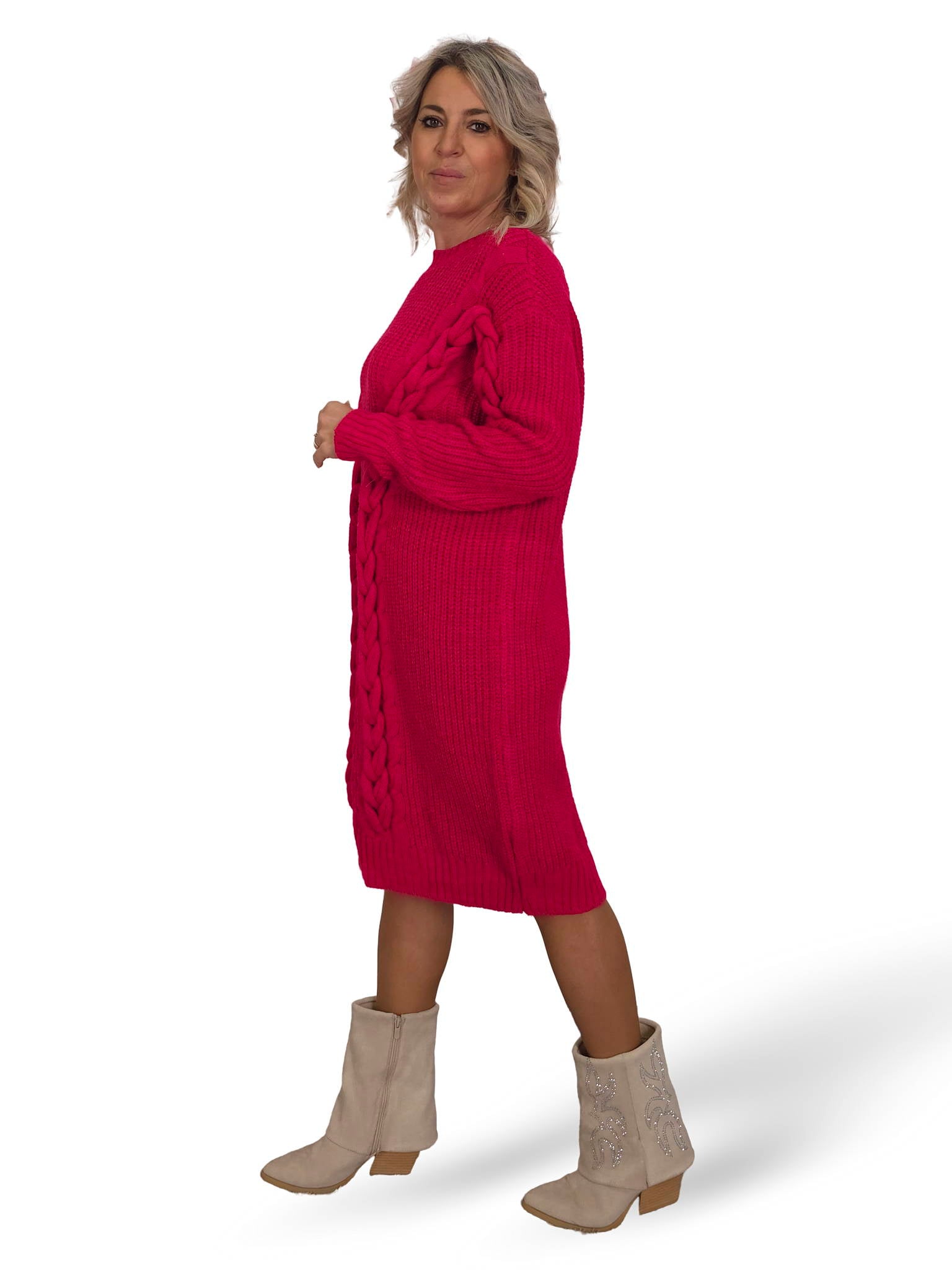 VESTIDO PUNTO GRUESO TRENZADO JOT