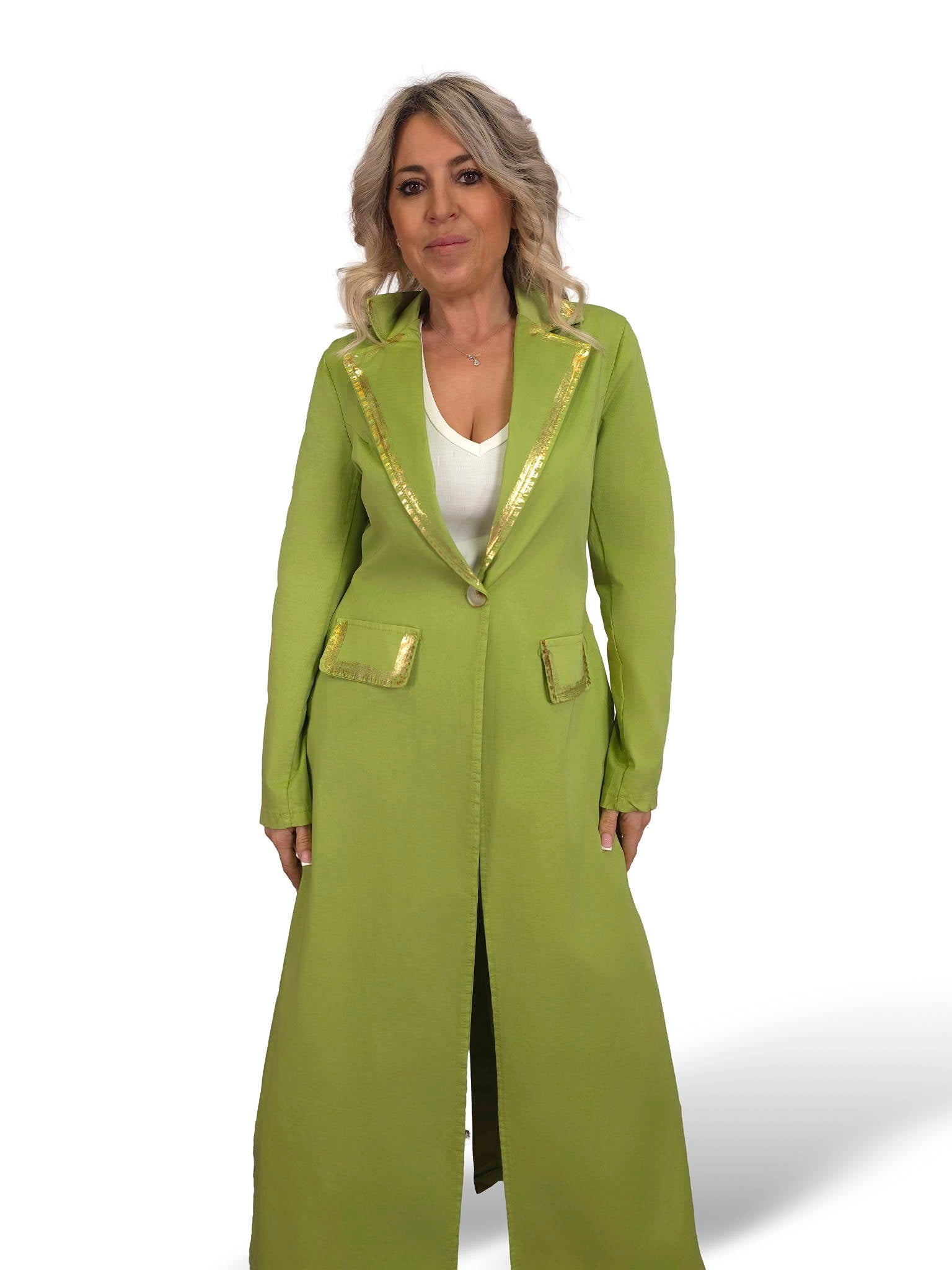 CAPPOTTO CON DETTAGLI IN ORO JOT
