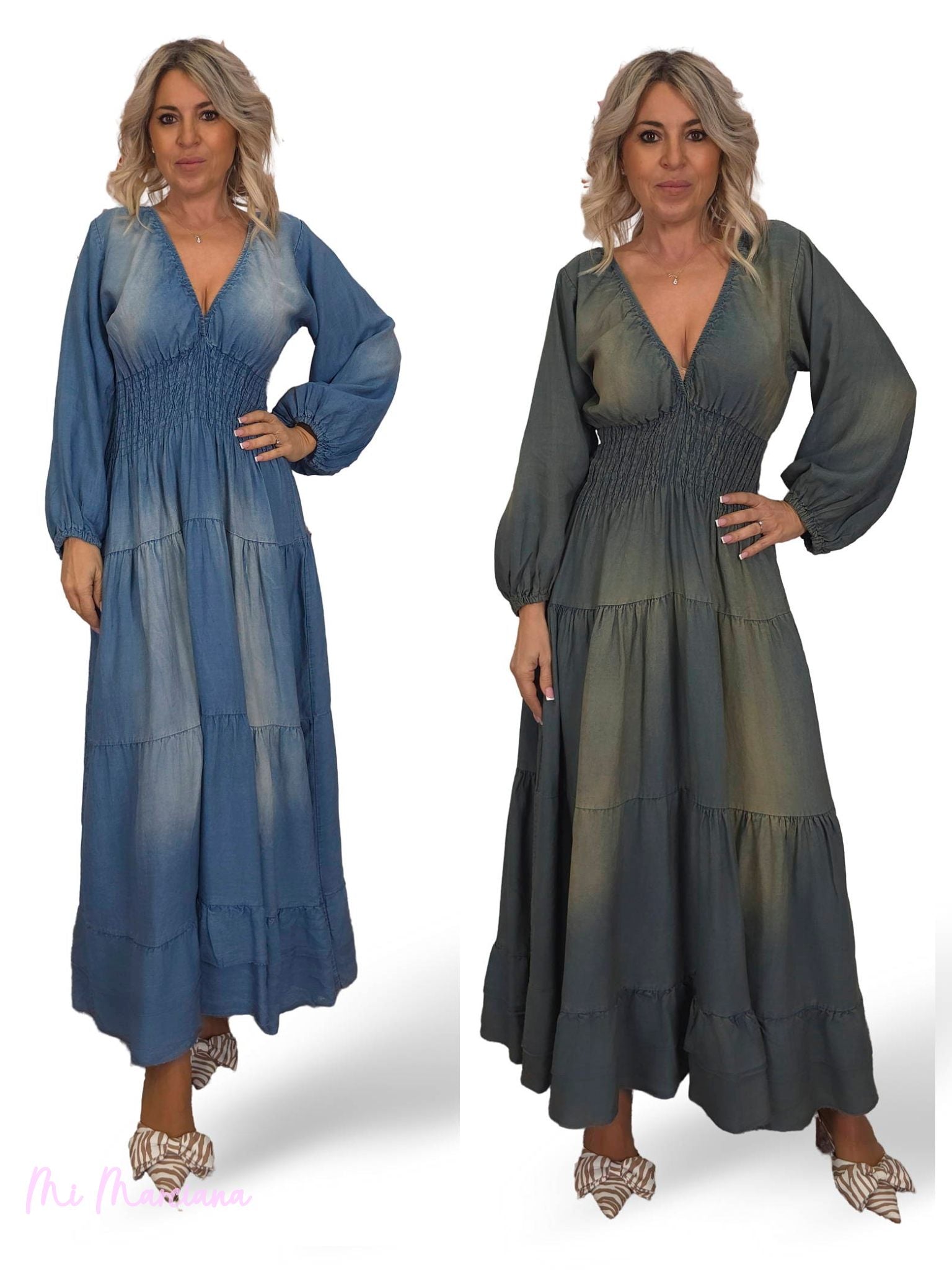 VESTIDO NIDO DE ABEJA TENCEL JOT