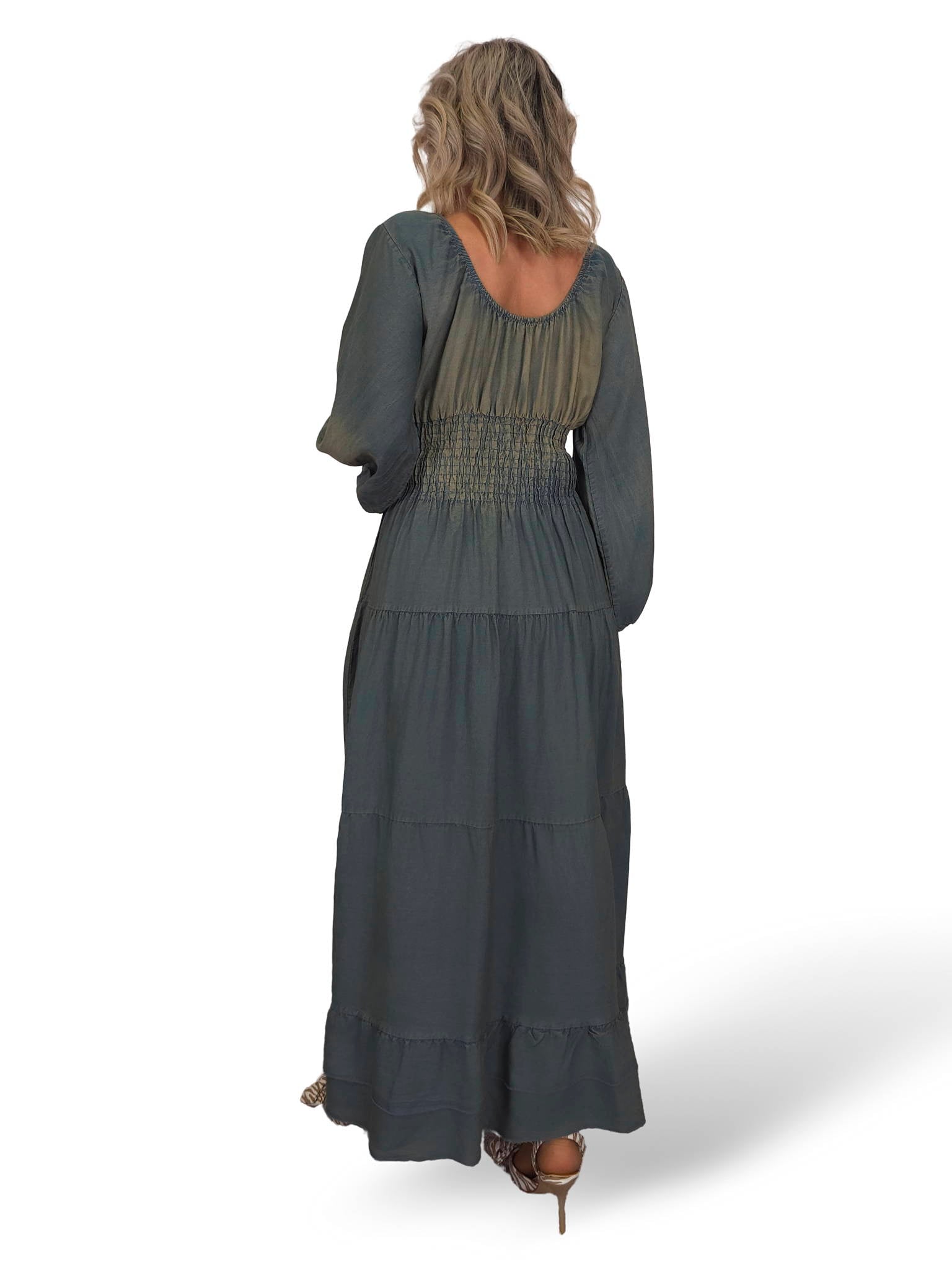 VESTIDO NIDO DE ABEJA TENCEL JOT