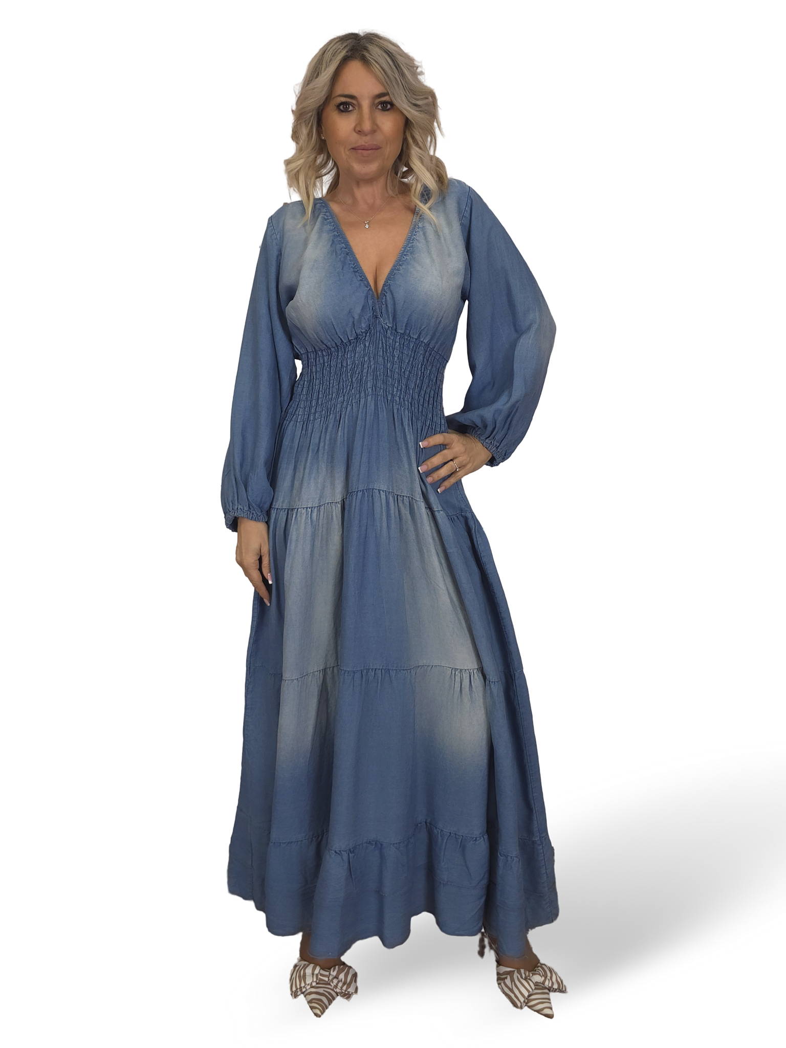 VESTIDO NIDO DE ABEJA TENCEL JOT