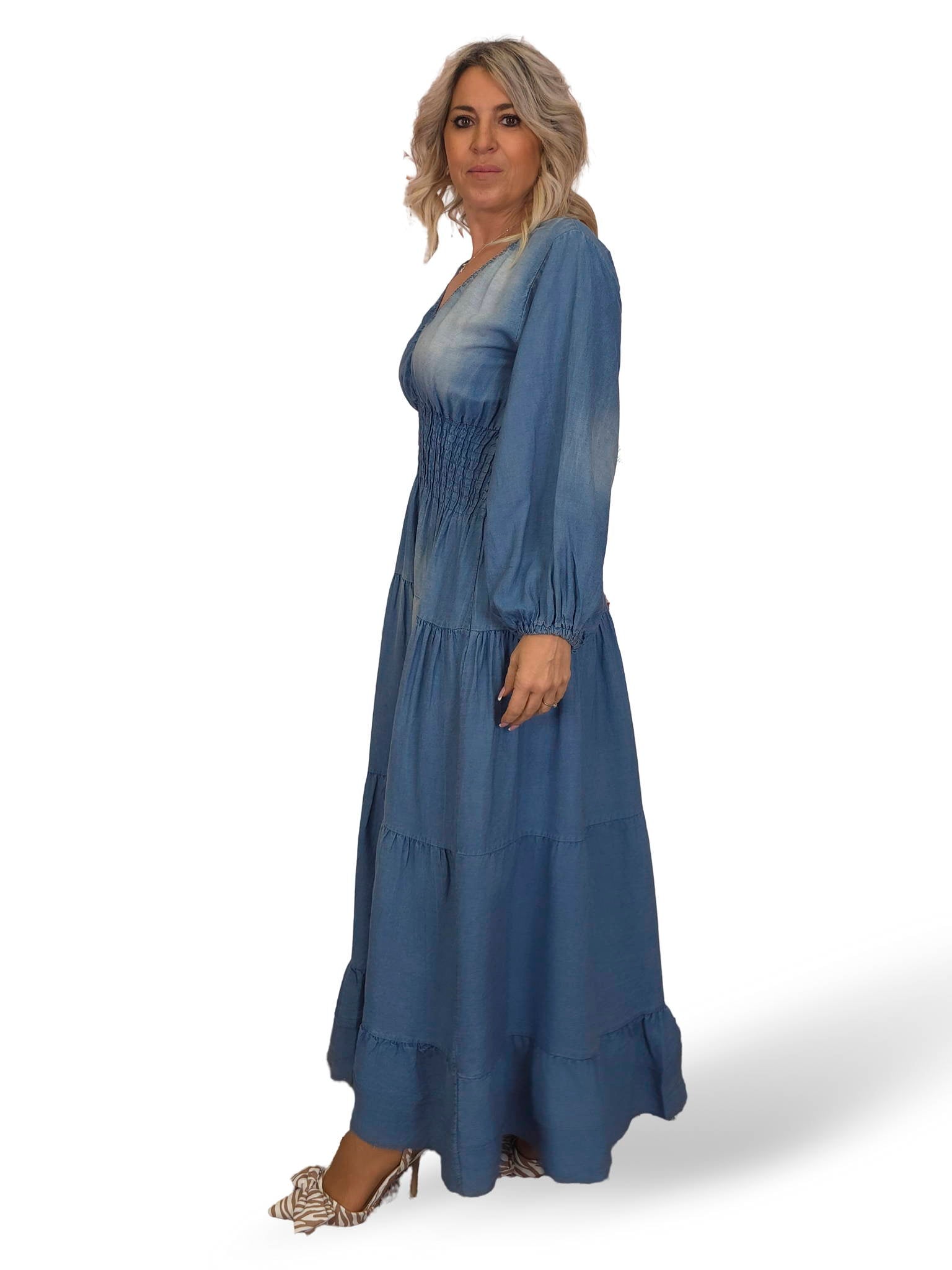 VESTIDO NIDO DE ABEJA TENCEL JOT