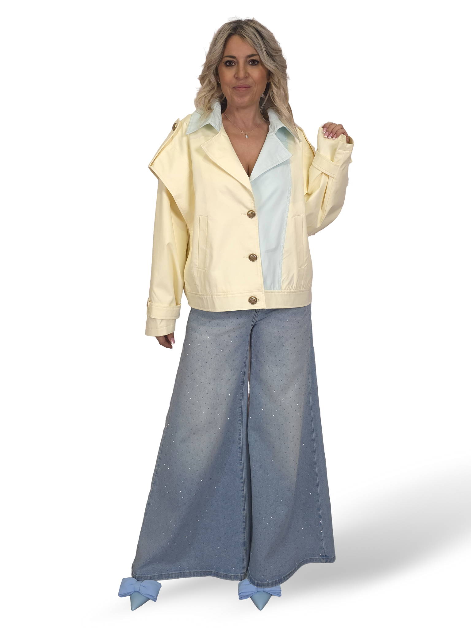 GABARDINA CORTA BICOLOR JOT