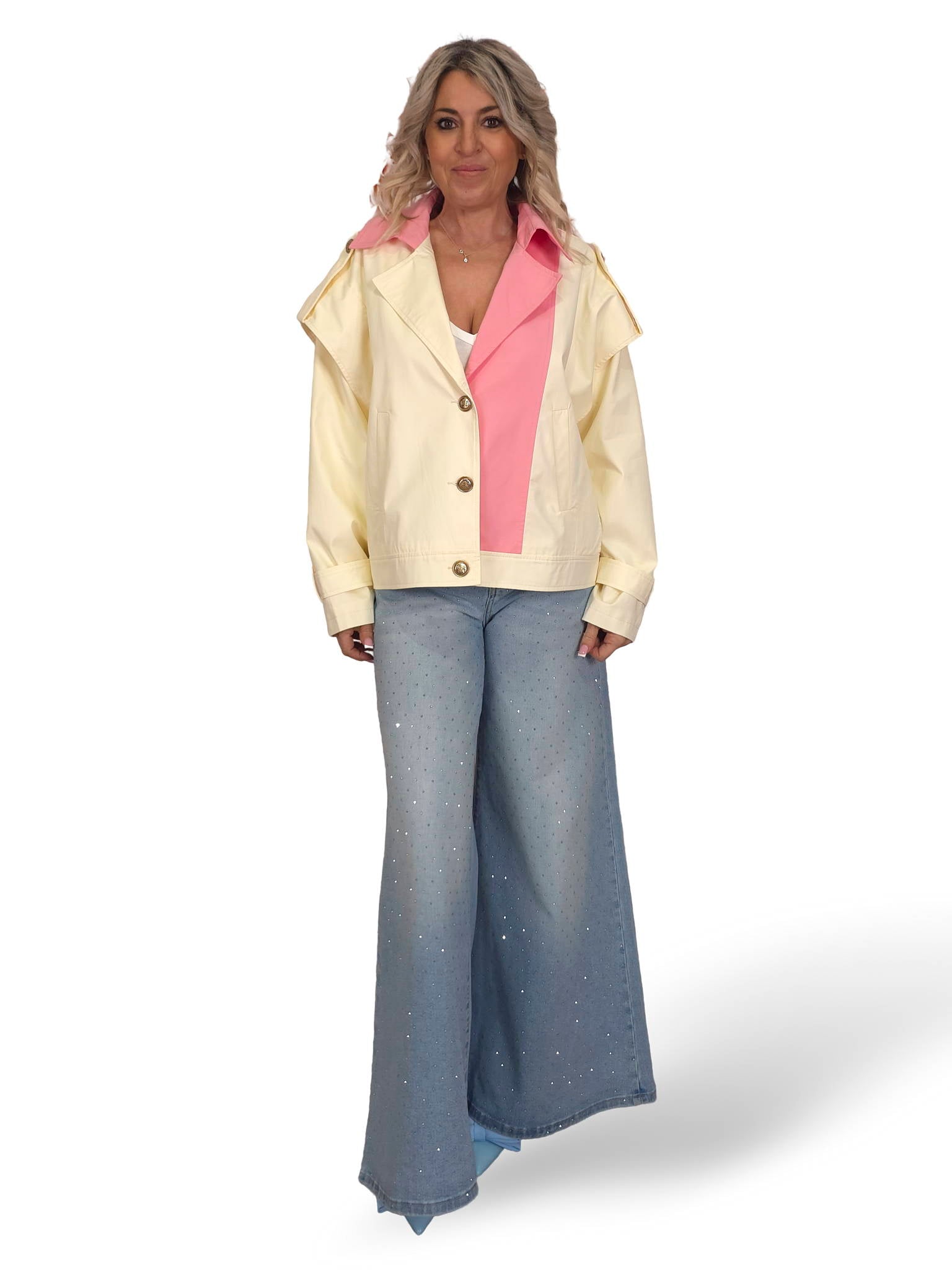 GABARDINA CORTA BICOLOR JOT
