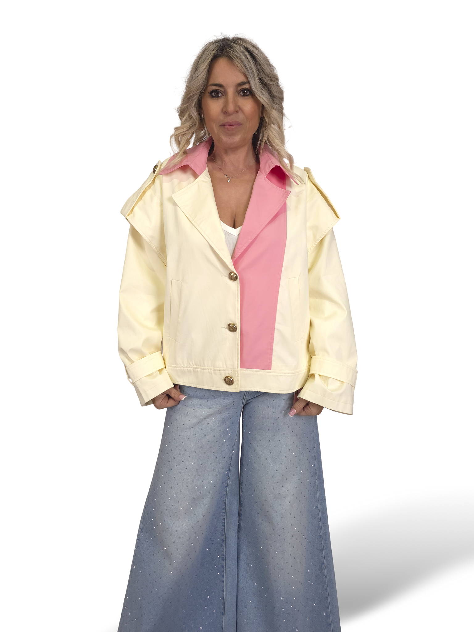 GABARDINA CORTA BICOLOR JOT