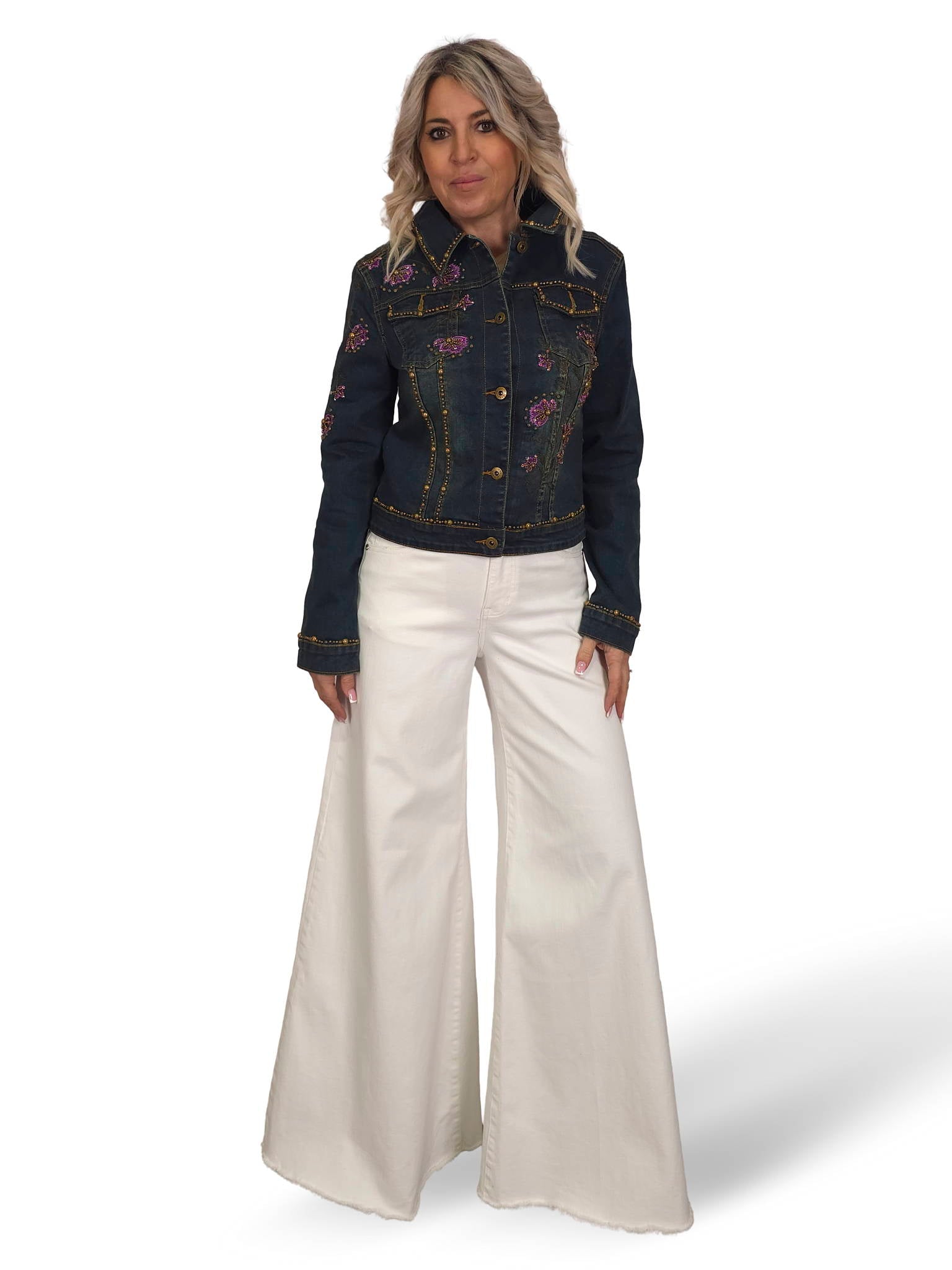 CHAQUETA DENIM PEDRERIA JOT