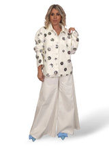 CHAQUETA BLONDA FLORES LENTEJUELAS JOT