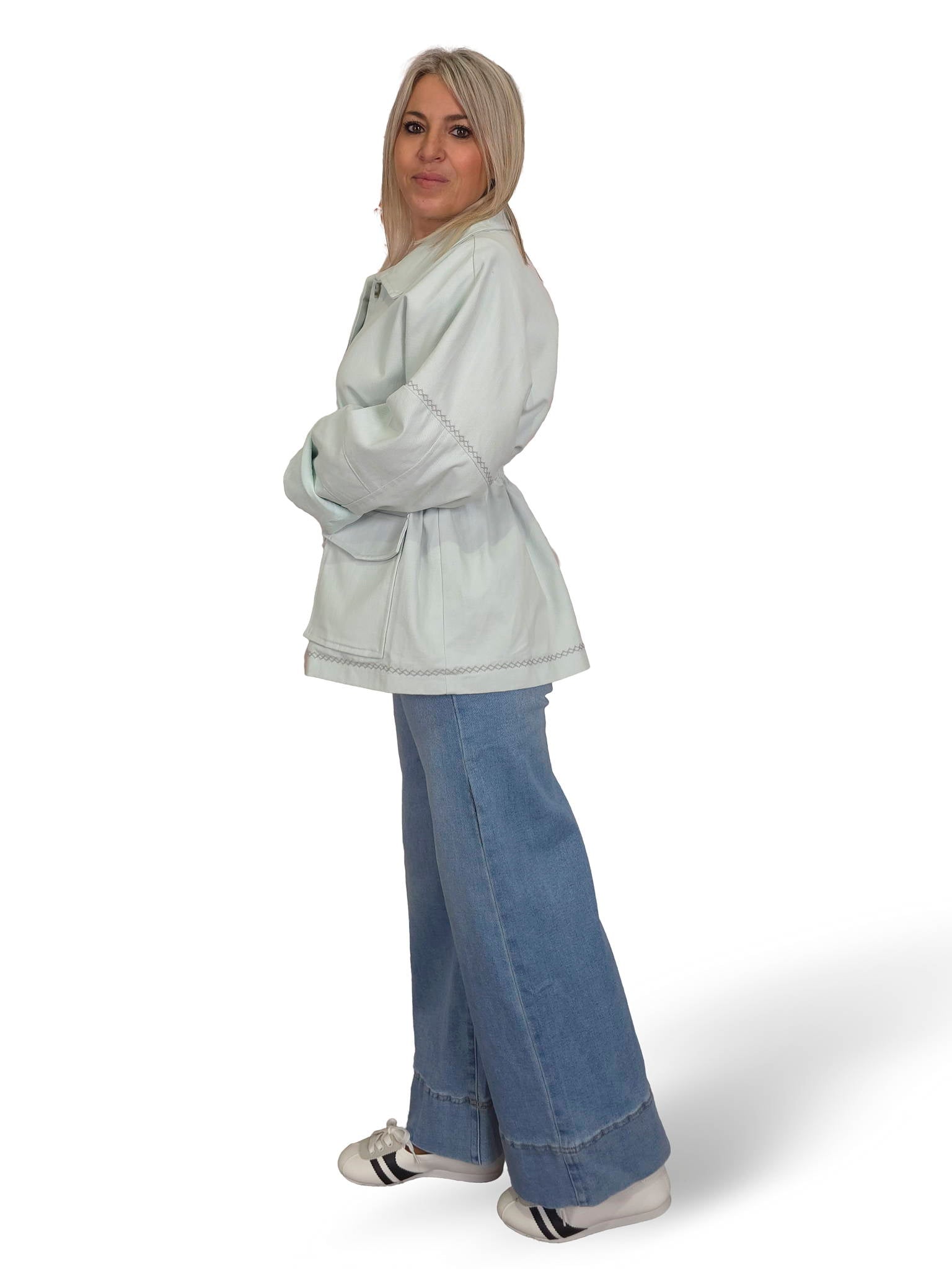 JOT MAXI DENIMJACKE MIT VERSTELLBAREM KORDELZUG