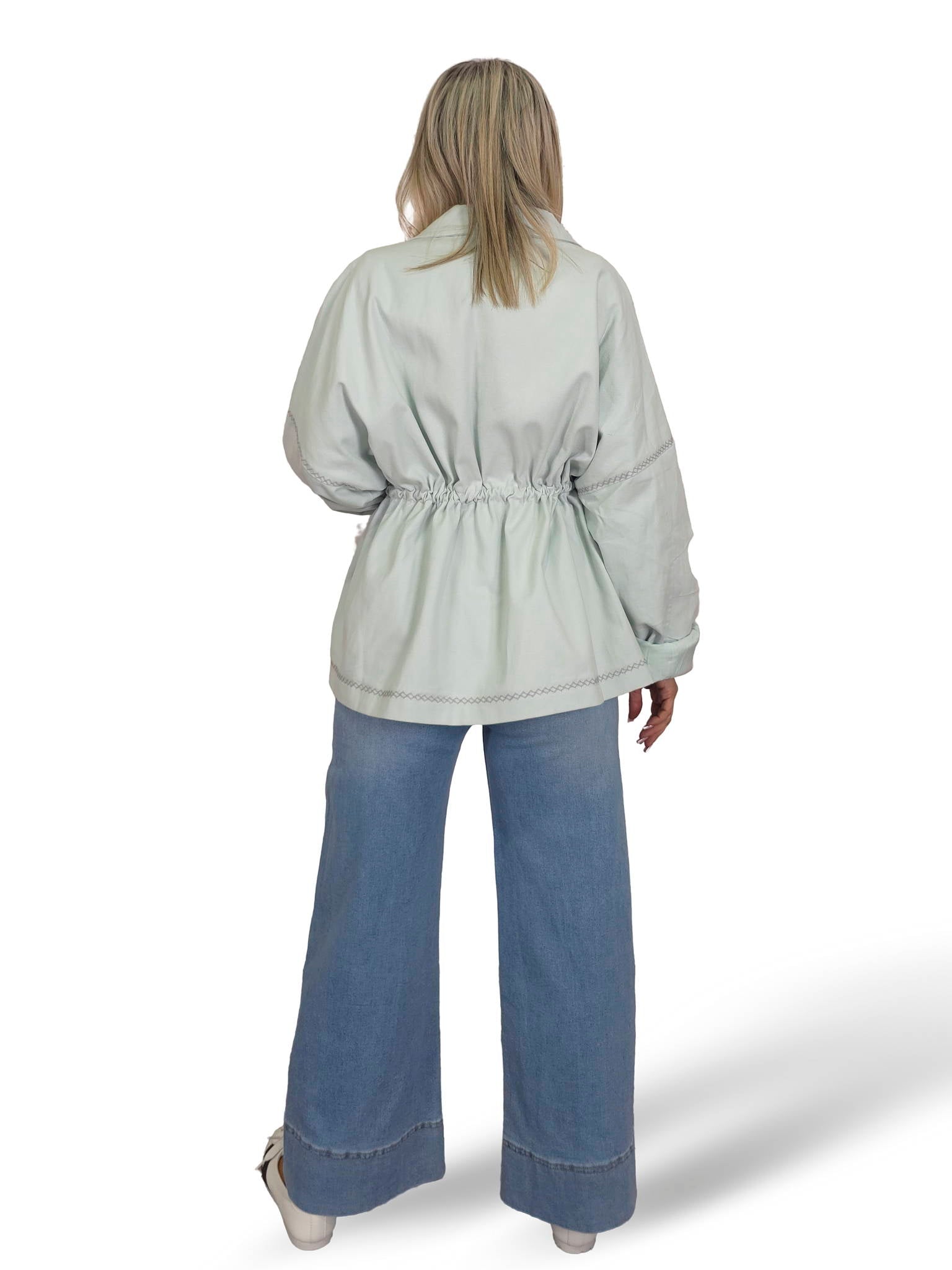 JOT MAXI DENIMJACKE MIT VERSTELLBAREM KORDELZUG