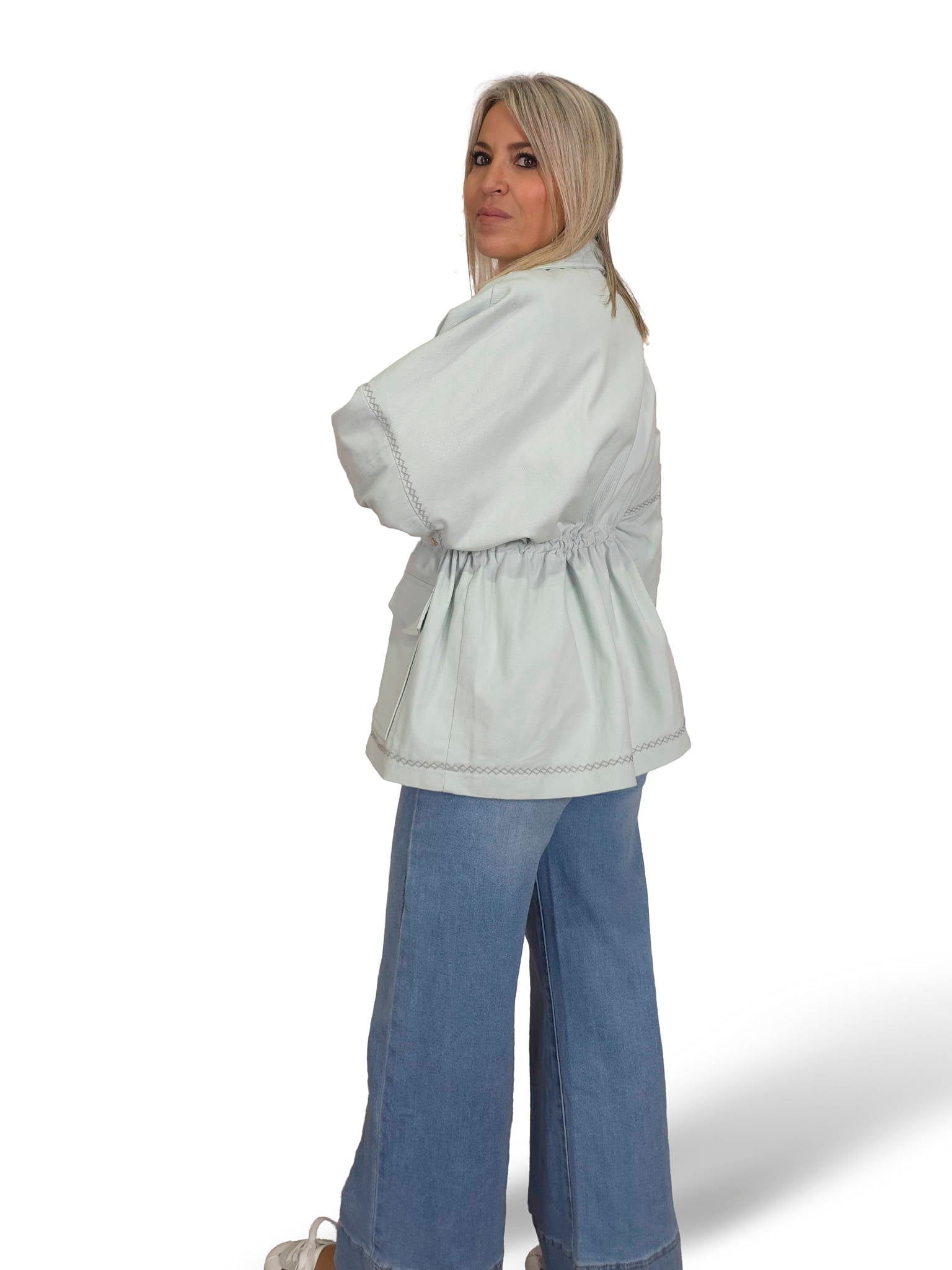 JOT MAXI DENIMJACKE MIT VERSTELLBAREM KORDELZUG