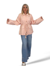 MAXI CHAQUETA DENIM  CORDÓN AJUSTABLE JOT