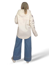 CHAQUETA LONETA CORTA BORDADA CAPUCHA JOT