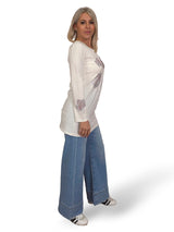 CAMISETA STRASS HOJAS JOT