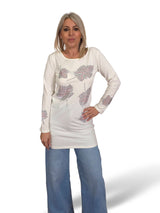 CAMISETA STRASS HOJAS JOT