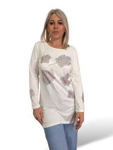 CAMISETA STRASS HOJAS JOT