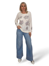CAMISETA STRASS HOJAS JOT