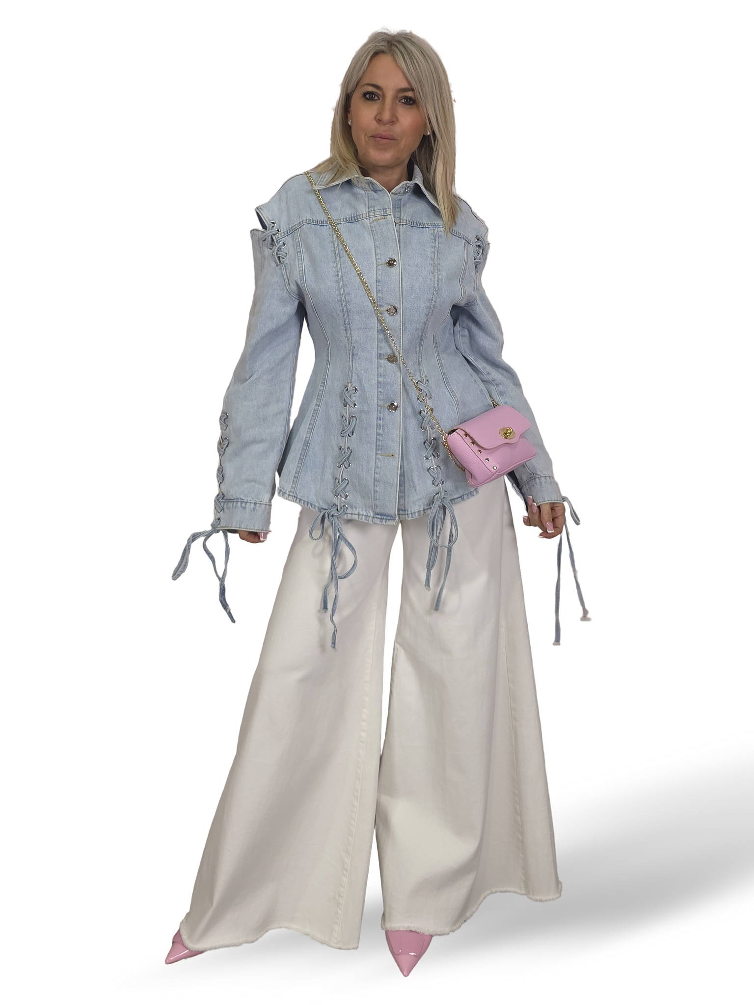 CHAQUETA ENTALLADA DENIM CUERDAS JOT