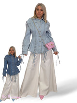 CHAQUETA ENTALLADA DENIM CUERDAS JOT