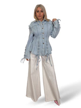 CHAQUETA ENTALLADA DENIM CUERDAS JOT