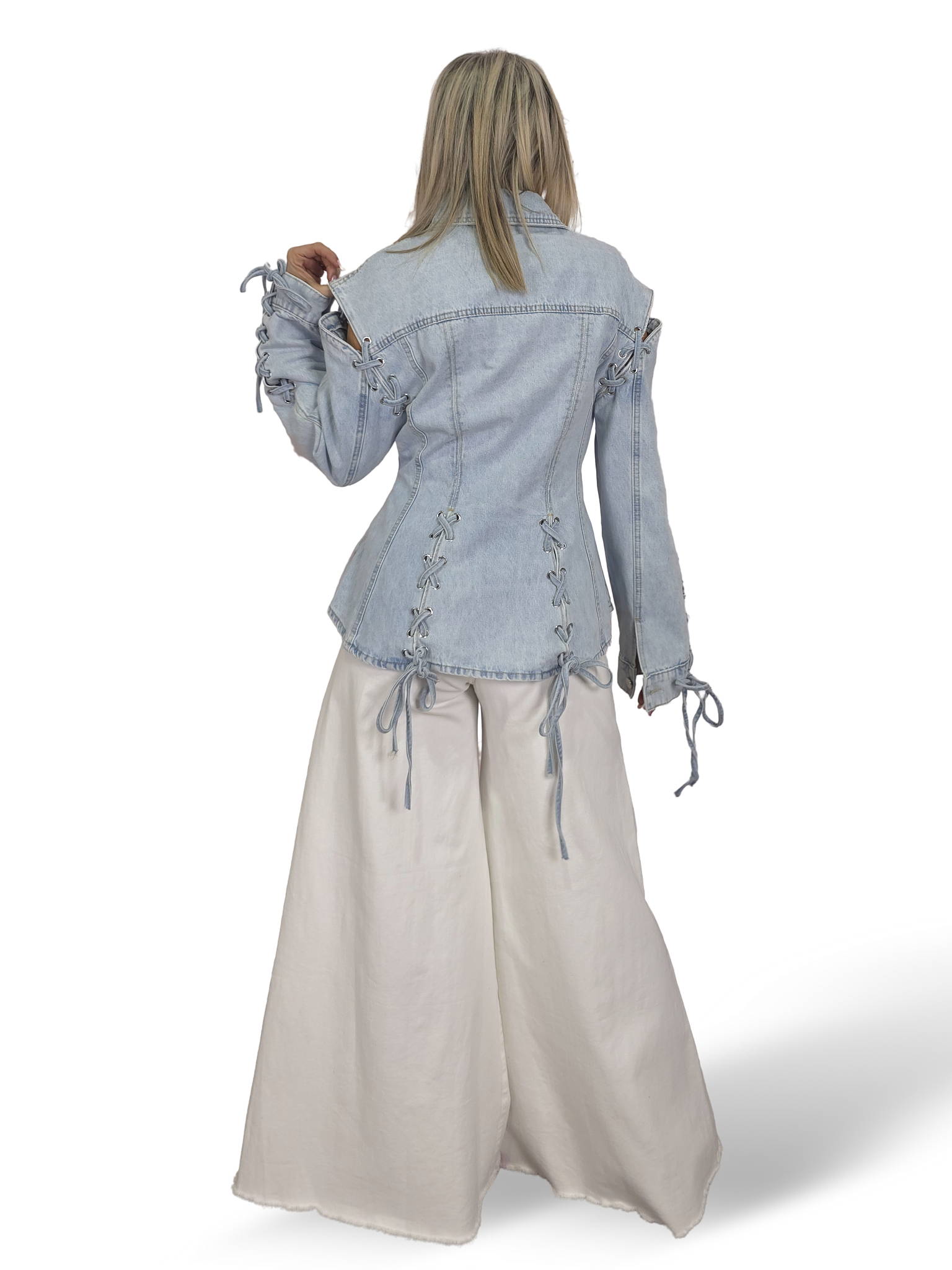 CHAQUETA ENTALLADA DENIM CUERDAS JOT