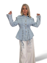 CHAQUETA ENTALLADA DENIM CUERDAS JOT