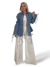 CHAQUETA ENTALLADA DENIM CUERDAS JOT