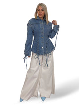 CHAQUETA ENTALLADA DENIM CUERDAS JOT