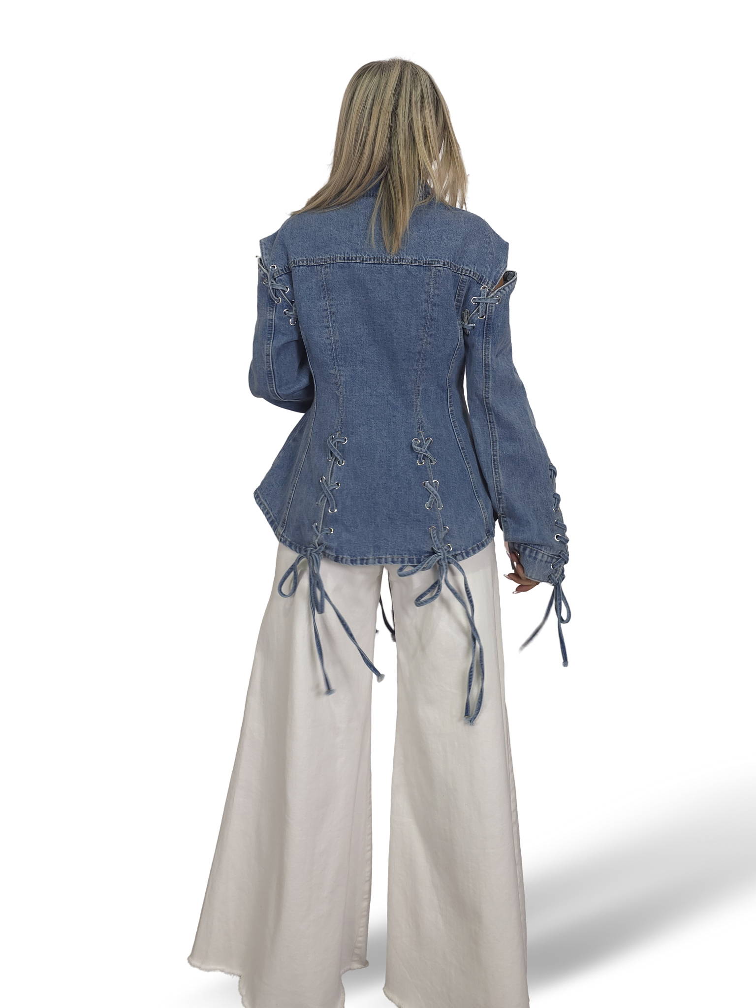 CHAQUETA ENTALLADA DENIM CUERDAS JOT