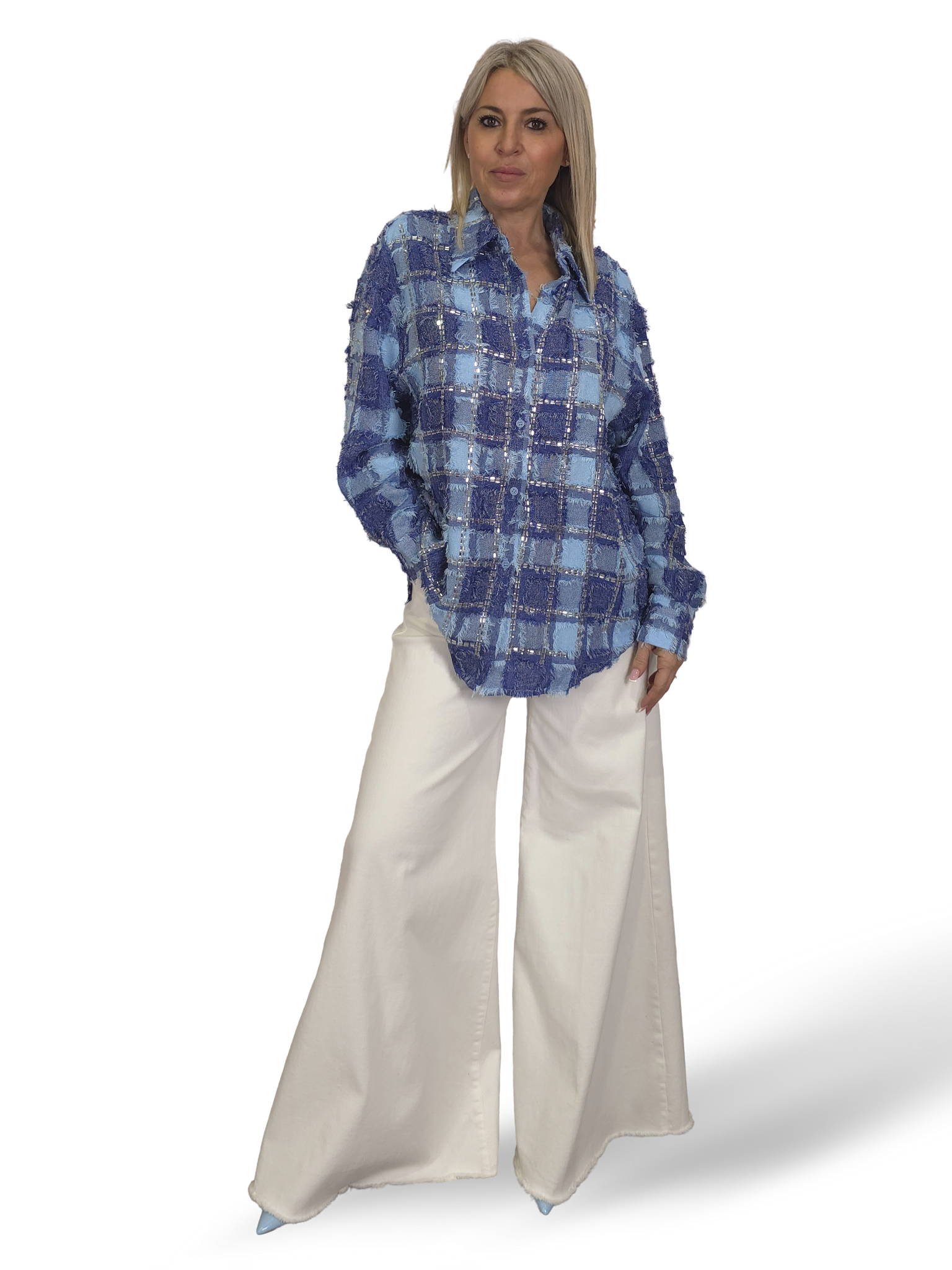 CAMISA CUADROS DESHILACHADOS ESPEJITOS JOT