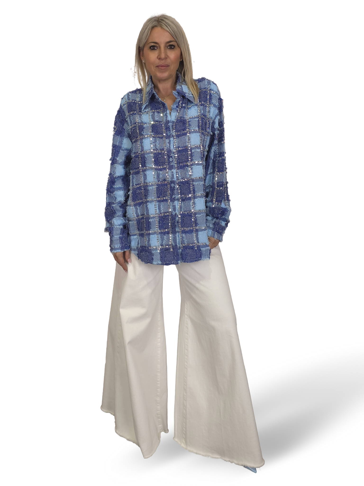 CAMISA CUADROS DESHILACHADOS ESPEJITOS JOT
