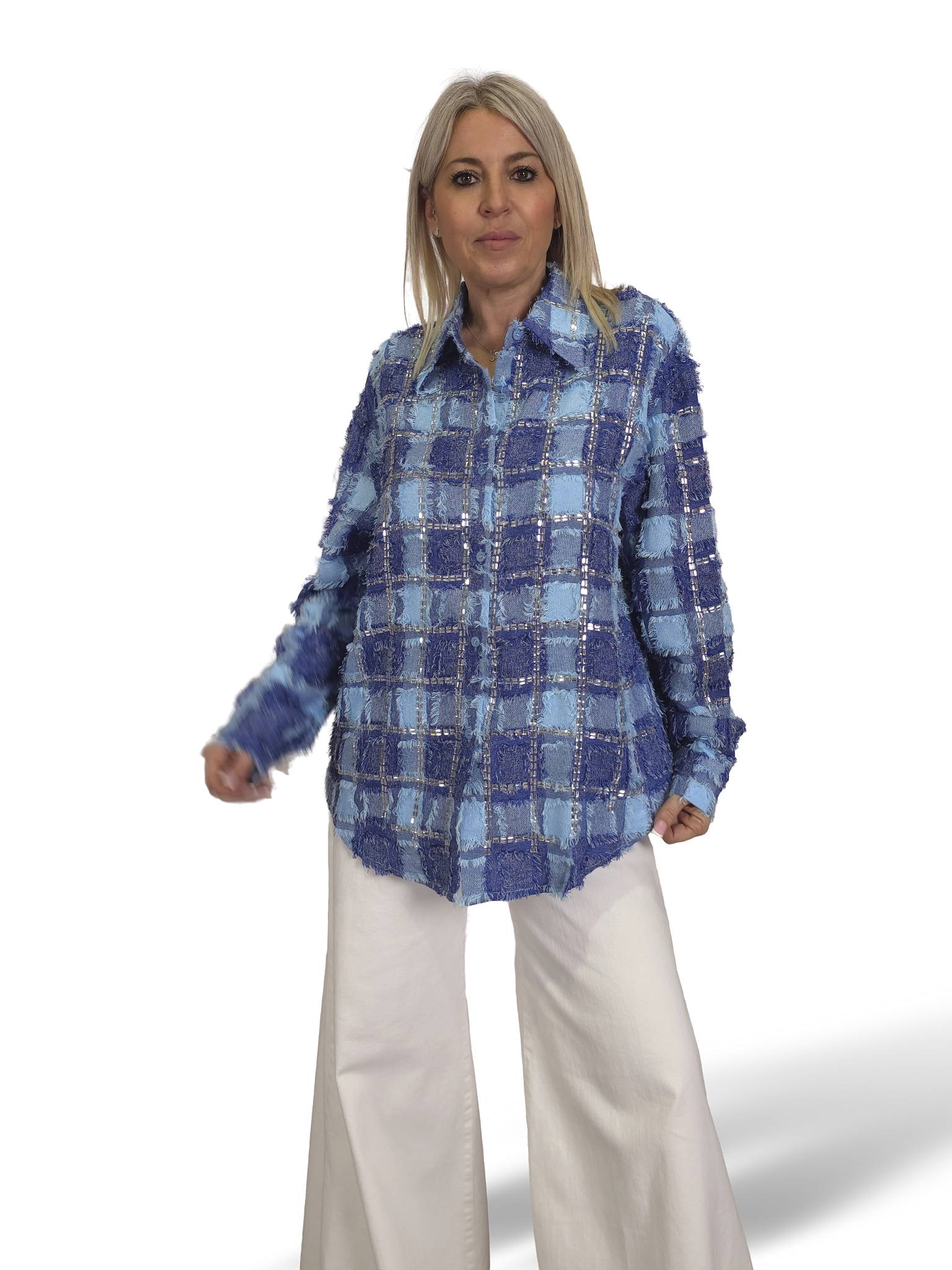 CAMISA CUADROS DESHILACHADOS ESPEJITOS JOT