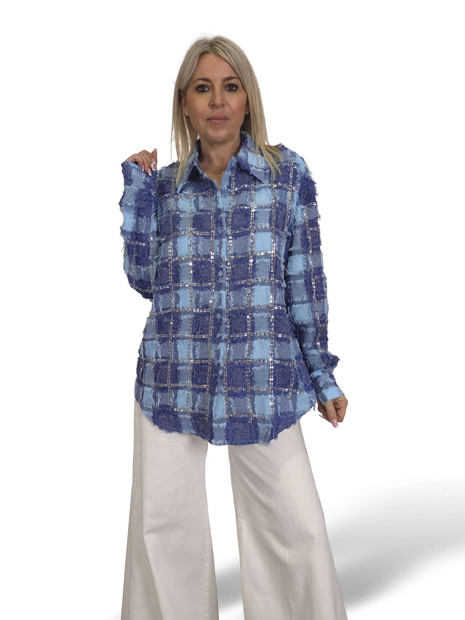 CAMISA CUADROS DESHILACHADOS ESPEJITOS JOT