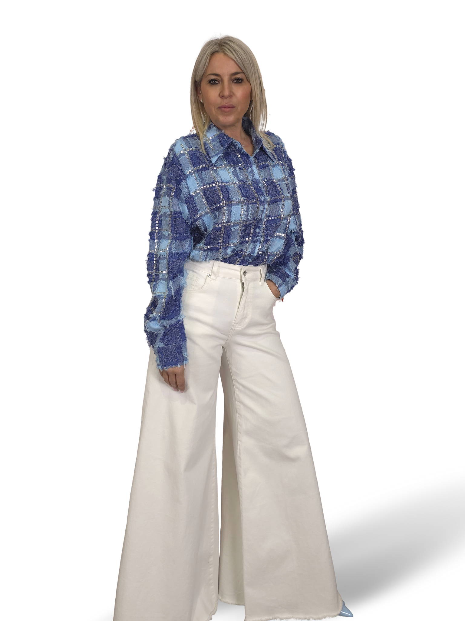 CAMISA CUADROS DESHILACHADOS ESPEJITOS JOT