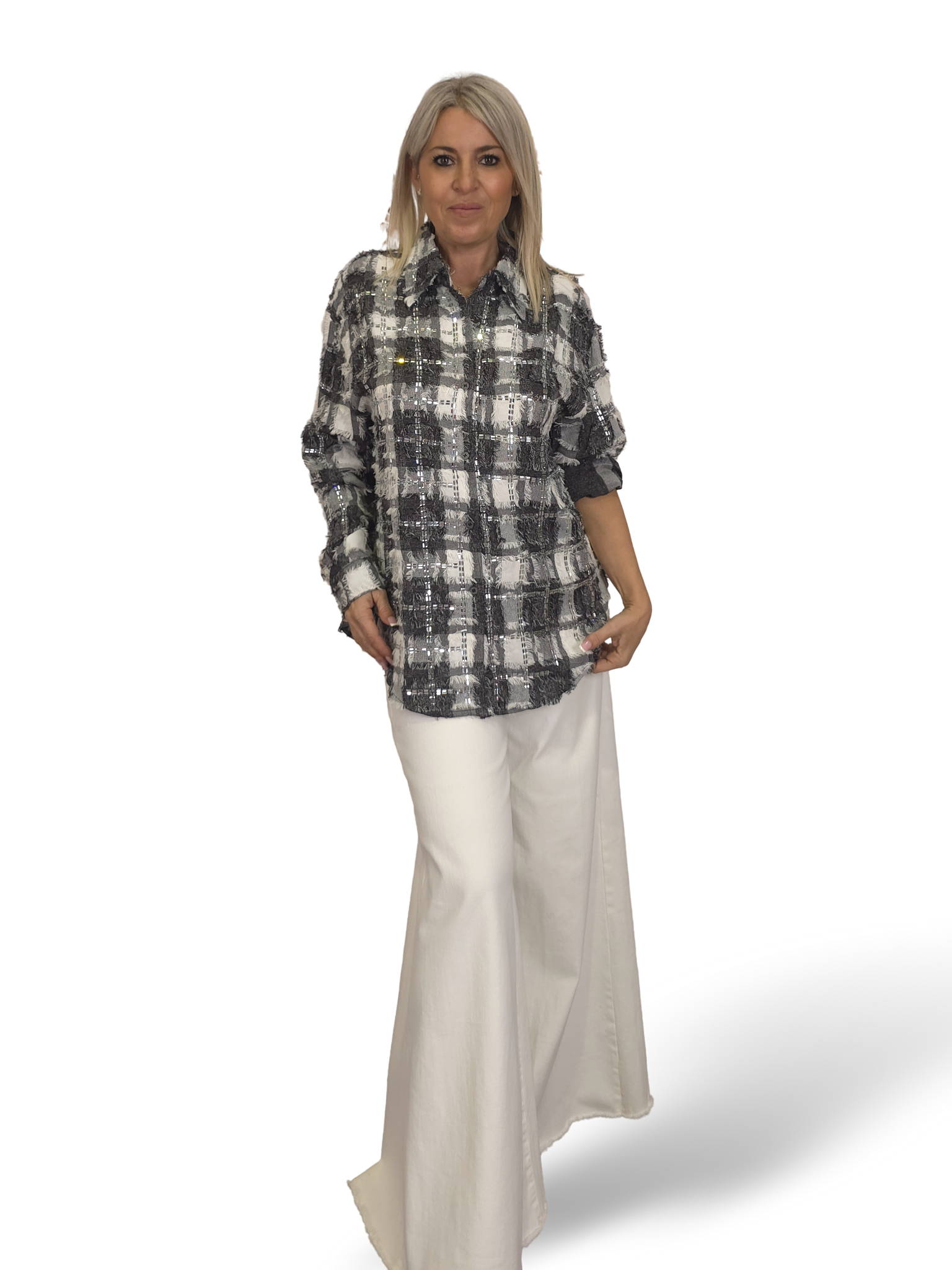 CAMISA CUADROS DESHILACHADOS ESPEJITOS JOT
