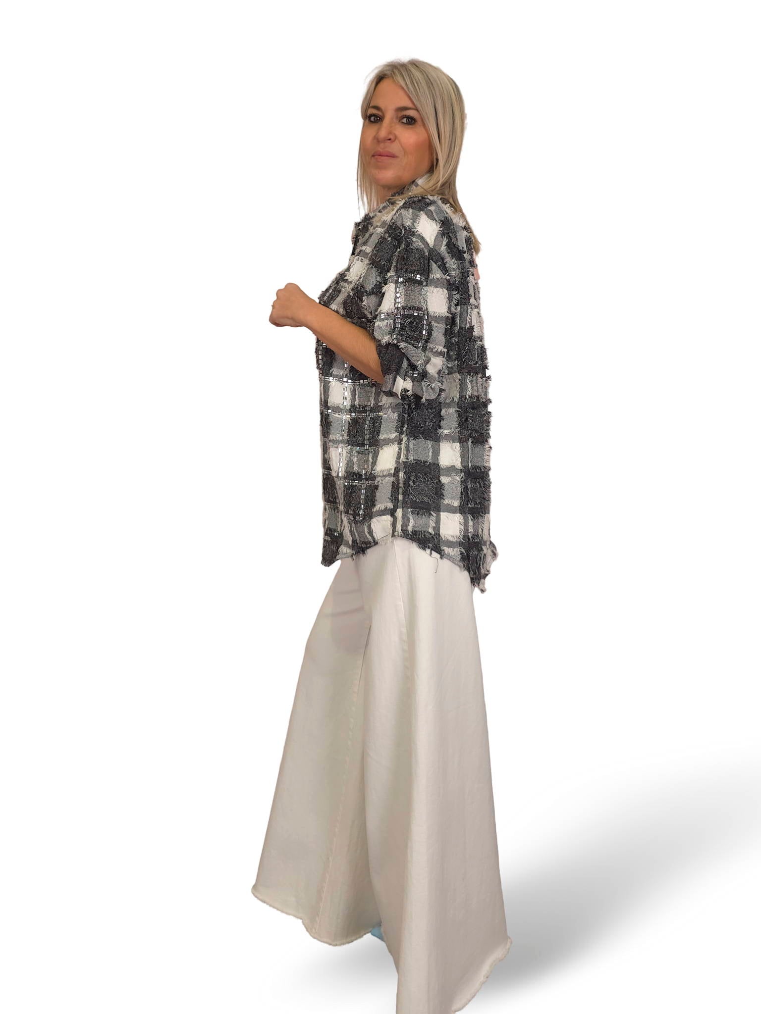 CAMISA CUADROS DESHILACHADOS ESPEJITOS JOT