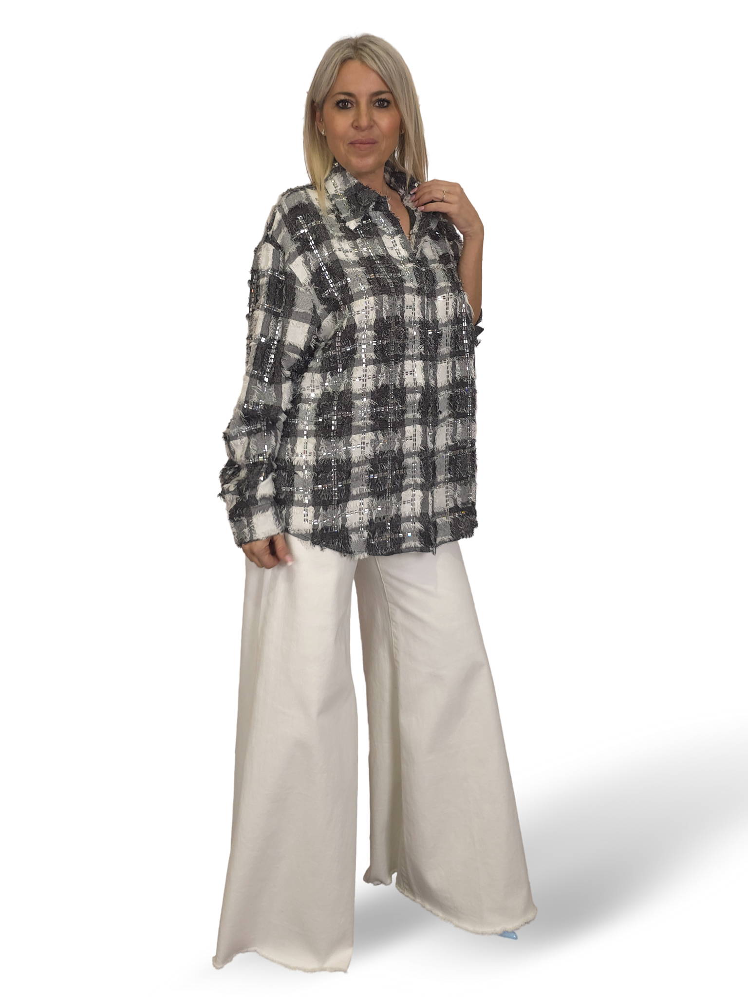 CAMISA CUADROS DESHILACHADOS ESPEJITOS JOT