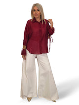 CAMISA GASA PUÑOS DORADOS JOT