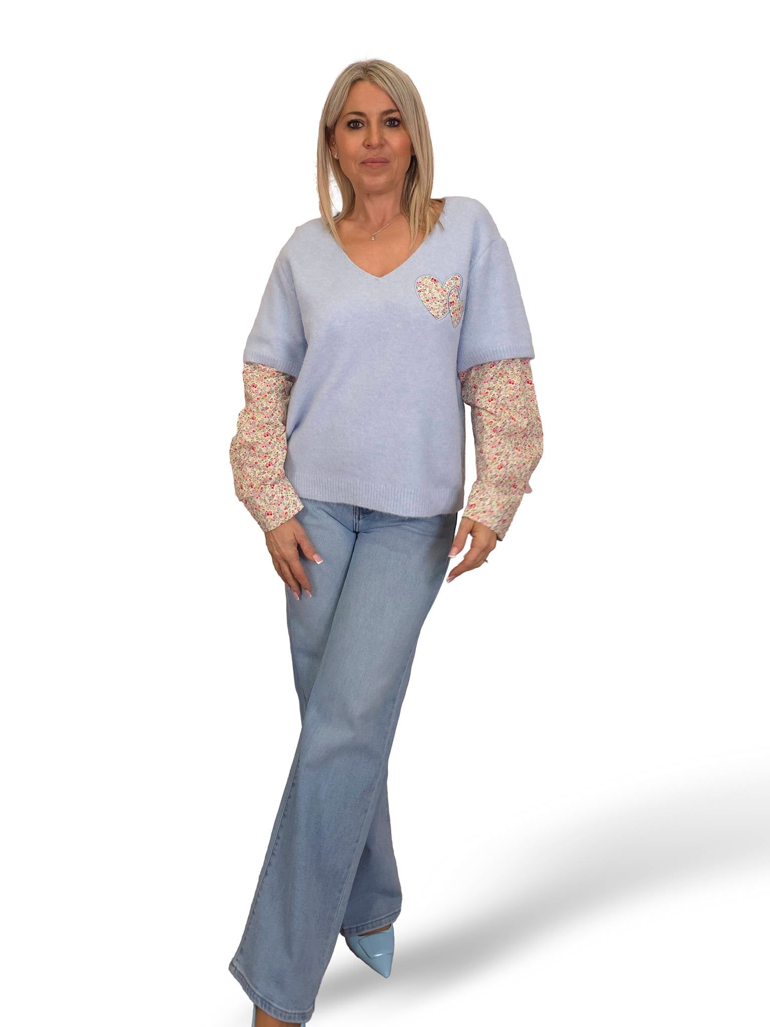 JERSEY PELUCHE MANGAS  CAMISA FLORES