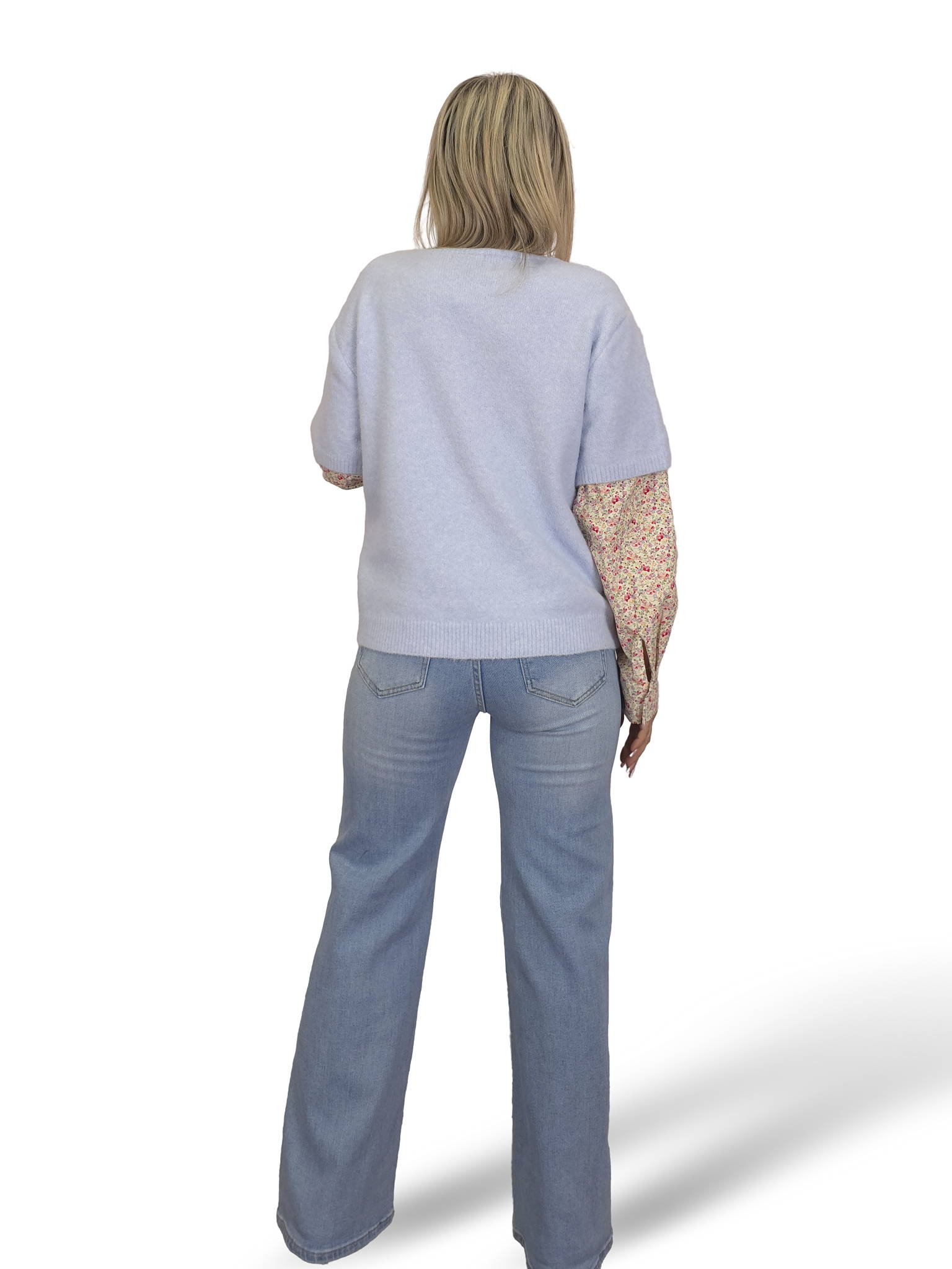 JERSEY PELUCHE MANGAS  CAMISA FLORES