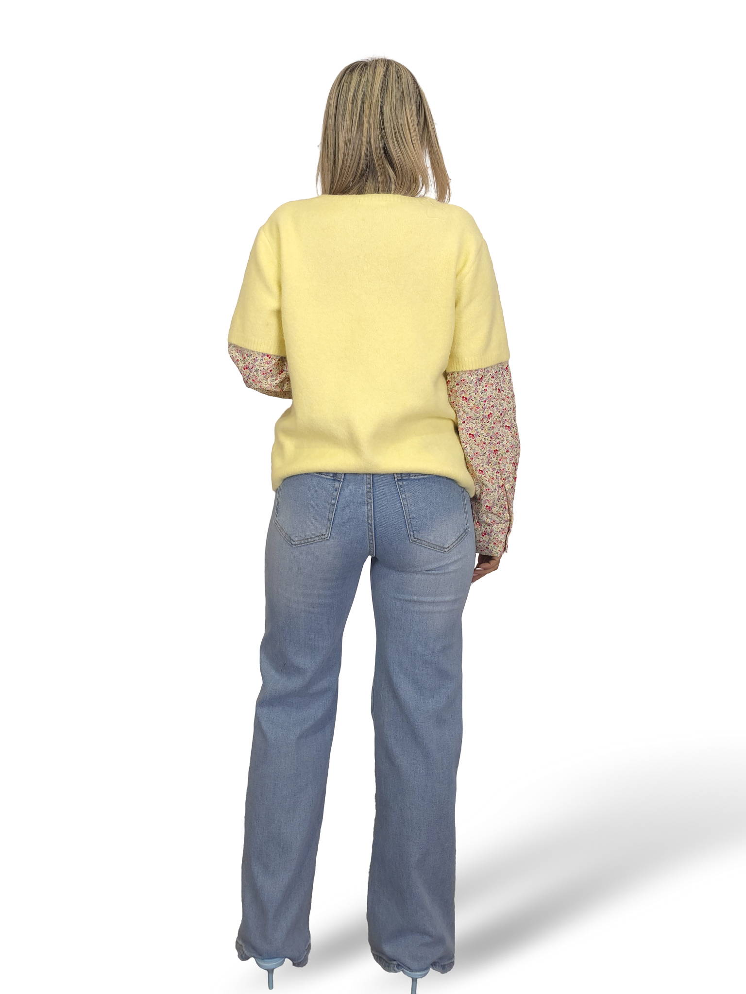 JERSEY PELUCHE MANGAS  CAMISA FLORES