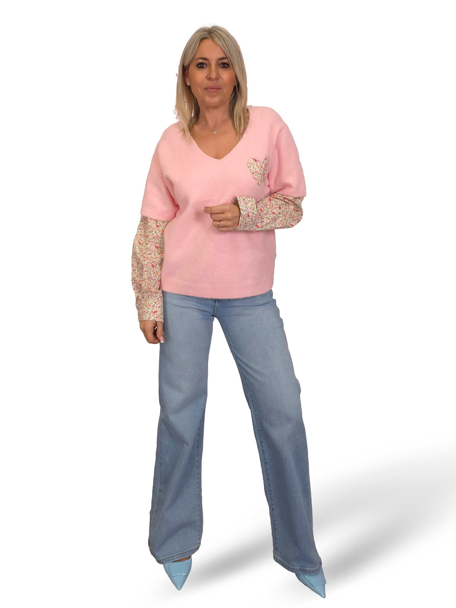 JERSEY PELUCHE MANGAS  CAMISA FLORES